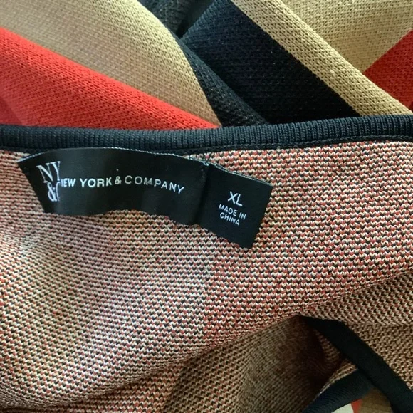 NY & C New York & Company Striped Knit Multicolor Dress - Picture 6 of 7